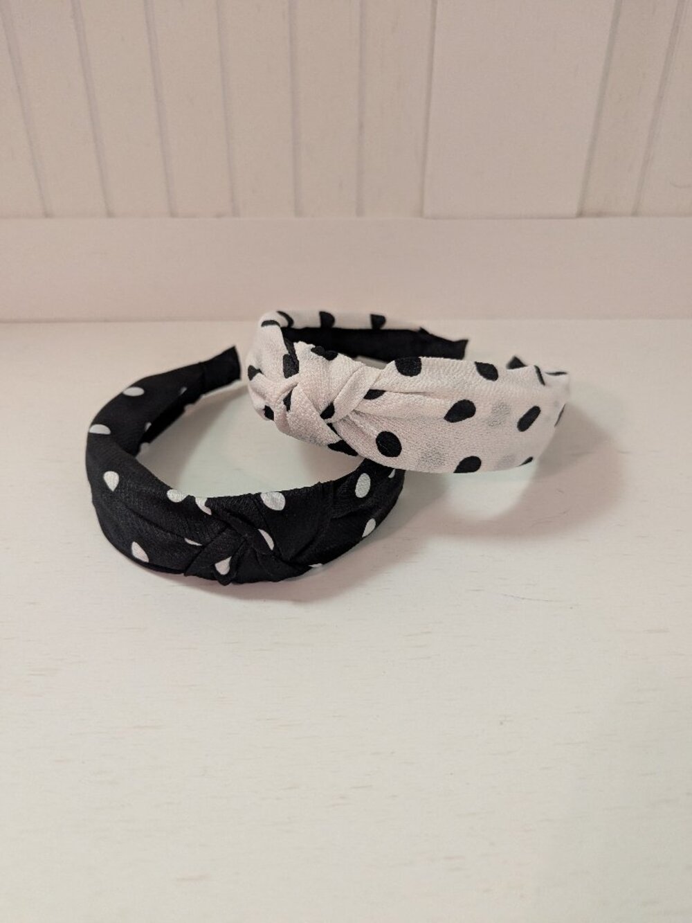 Black & White Polka dot headbands